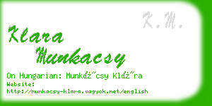 klara munkacsy business card